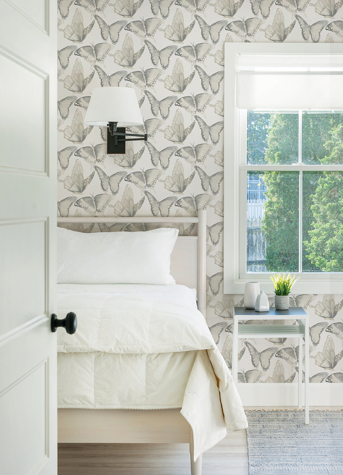 312413931 Grey Butterfly Wallpaper by Chesapeake
