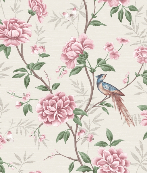Picture of Akina Cream Floral Wallpaper