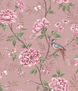 Picture of Akina Blush Floral Wallpaper