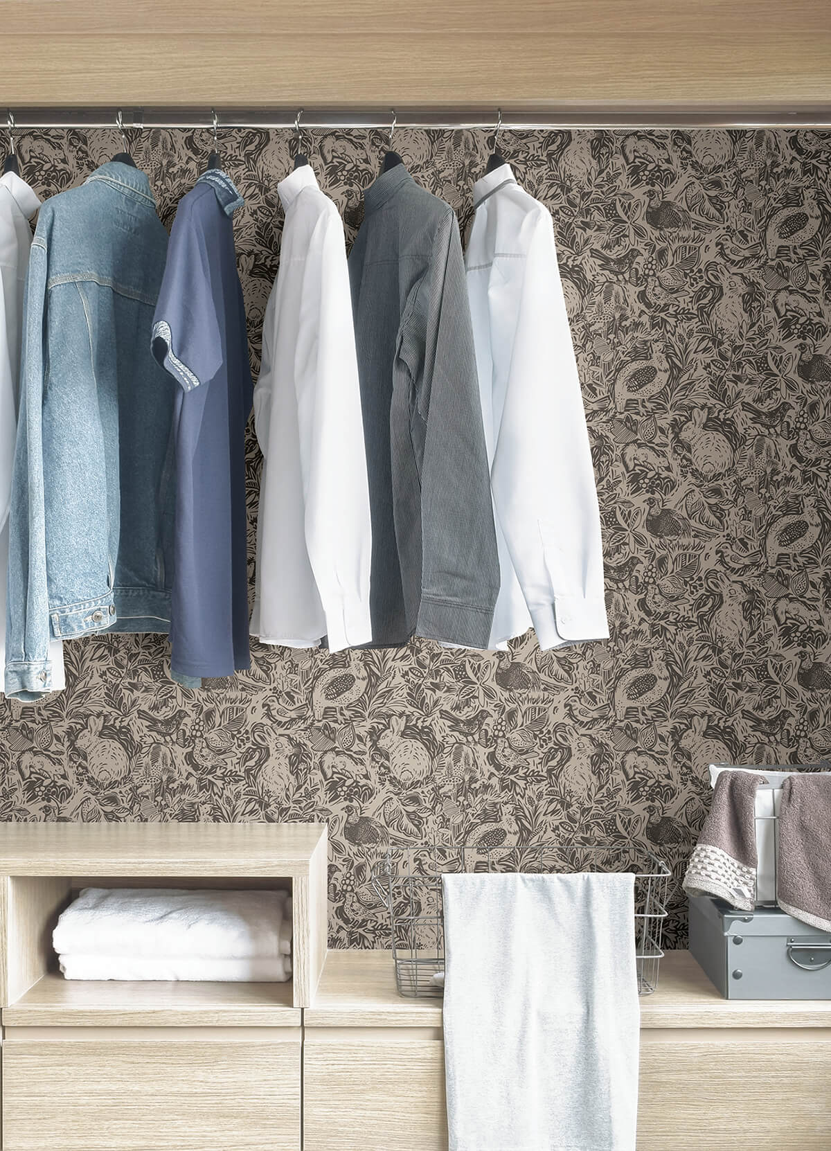 NUS4303 Charcoal Terrene Peel and Stick Wallpaper by NuWallpaper