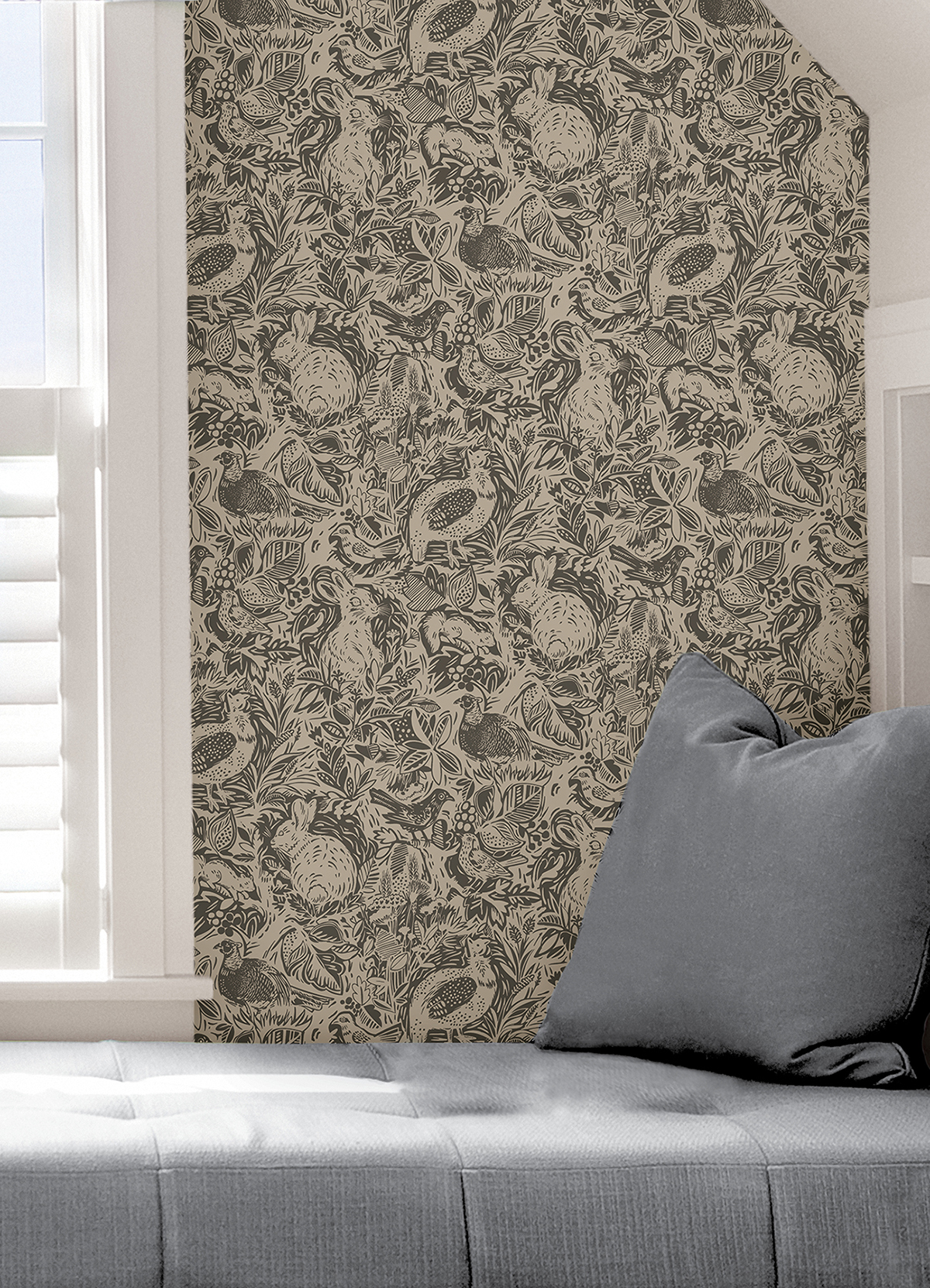 NUS4303 - Charcoal Terrene Peel and Stick Wallpaper - by NuWallpaper