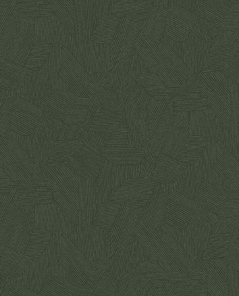 Picture of Clio Dark Green Lined Geometric Wallpaper