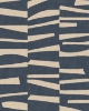 Picture of Ode Dark Blue Staggered Stripes Wallpaper