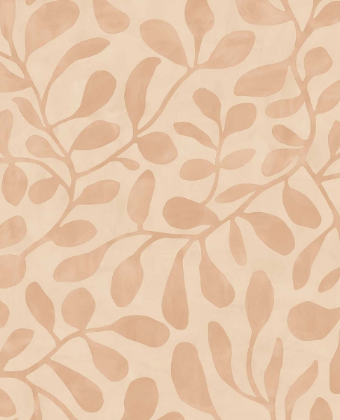 Picture of Fiona Peach Leafy Vines Wallpaper