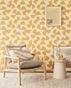 Picture of Azad Yellow Abstract Geometric Wallpaper