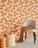 Picture of Azad Rust Abstract Geometric Wallpaper