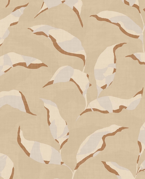 Picture of Callista Neutral Leaves Wallpaper