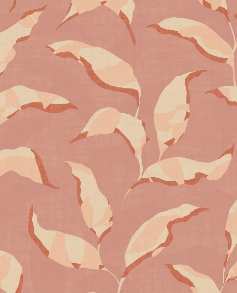 Picture of Callista Pink Leaves Wallpaper