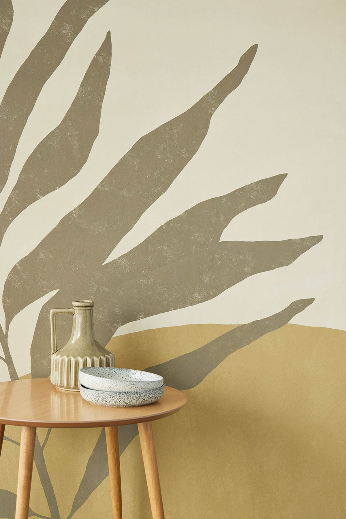 EJ318074 Neutral Tropical Color Block Wall Mural by Eijffinger