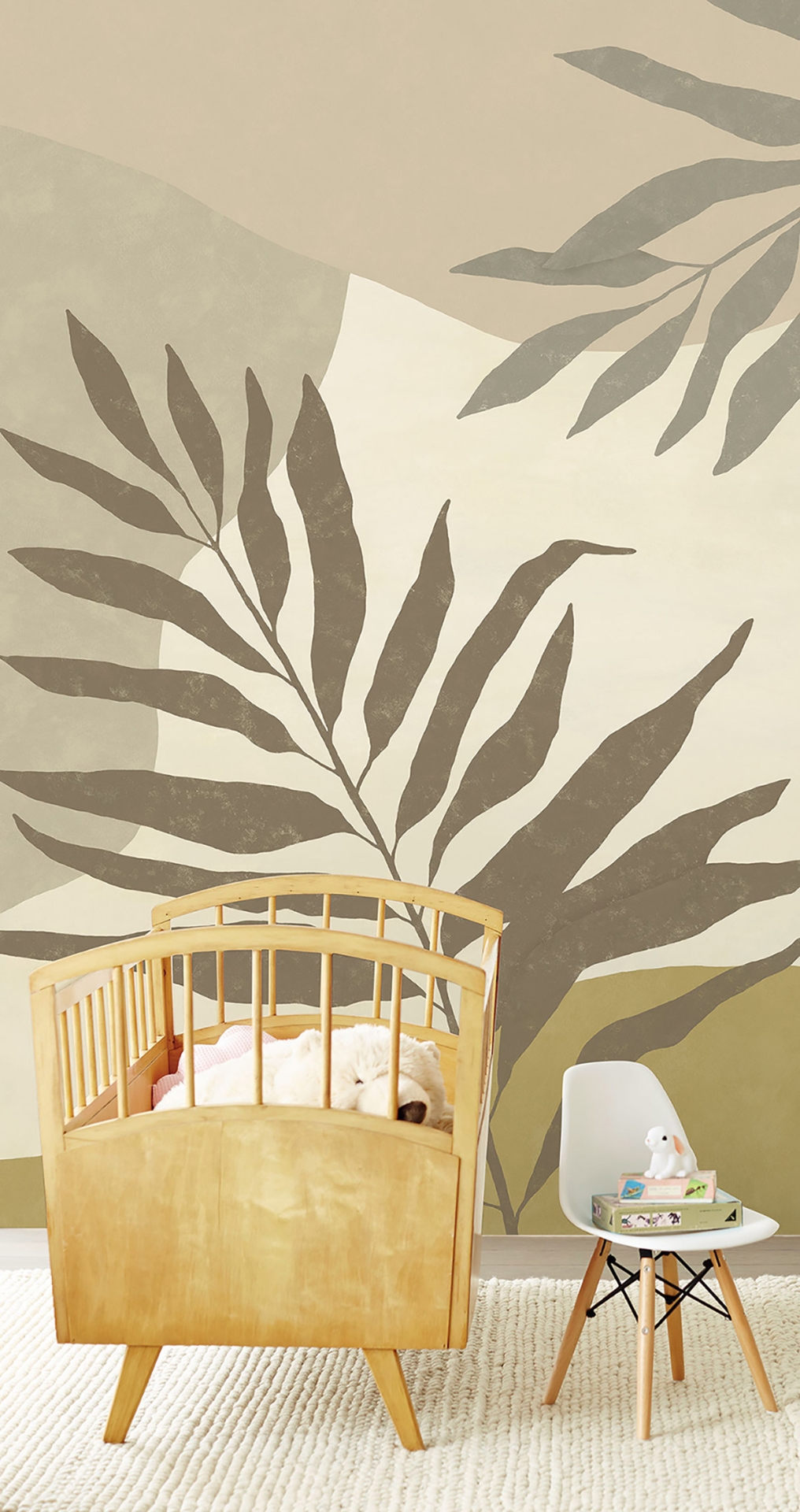 EJ318074 Neutral Tropical Color Block Wall Mural by Eijffinger