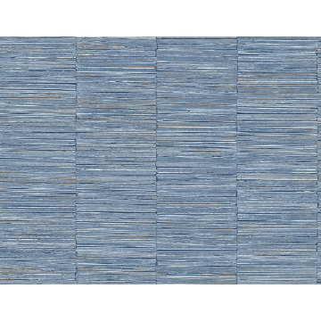 Picture of Jenga Blue Striped Column Wallpaper
