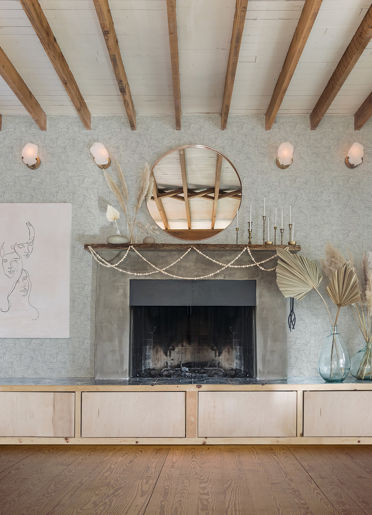 401426402 Aldabra Grey Textured Geometric Wallpaper by AStreet Prints