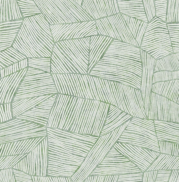 Picture of Aldabra Green Textured Geometric Wallpaper