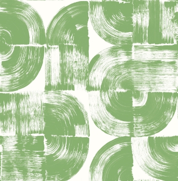 Picture of Giulietta Green Painterly Geometric Wallpaper