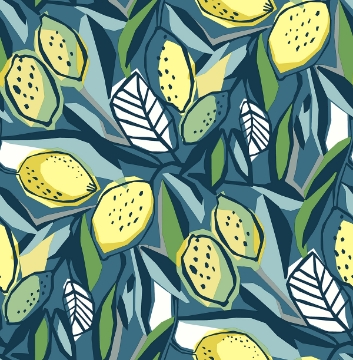 Picture of Meyer Blue Citrus Wallpaper