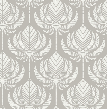 Picture of Palmier Grey Lotus Fan Wallpaper
