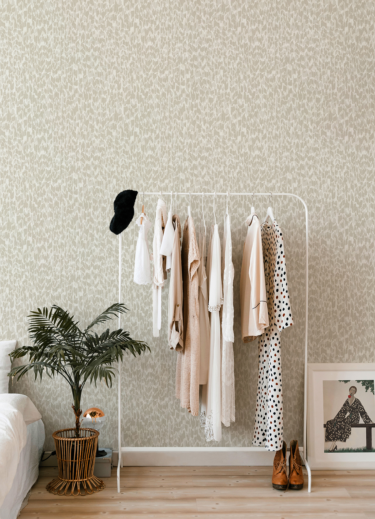 401426428 Flavia Light Grey Animal Print Wallpaper by AStreet Prints