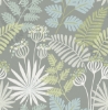 Picture of Praslin Grey Botanical Wallpaper