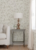 Picture of Nightingale Taupe Floral Trail Wallpaper