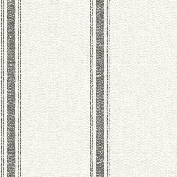 Picture of Linette Black Fabric Stripe Wallpaper