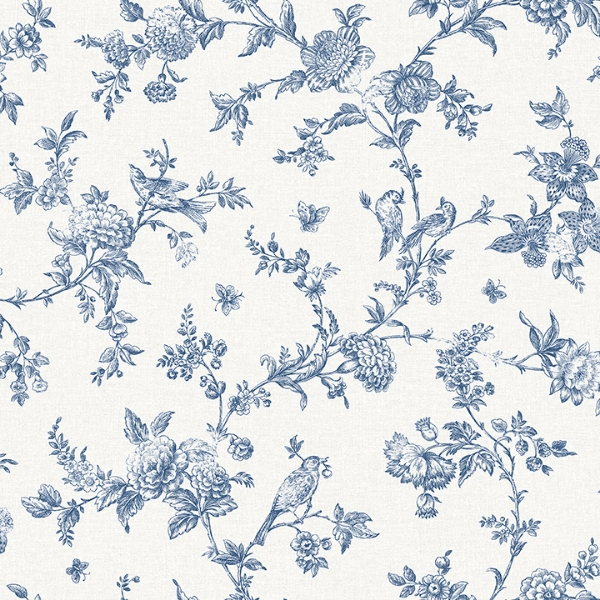 Picture of Nightingale Navy Floral Trail Wallpaper