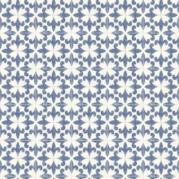 Picture of Remy Blue Fleur Tile Wallpaper