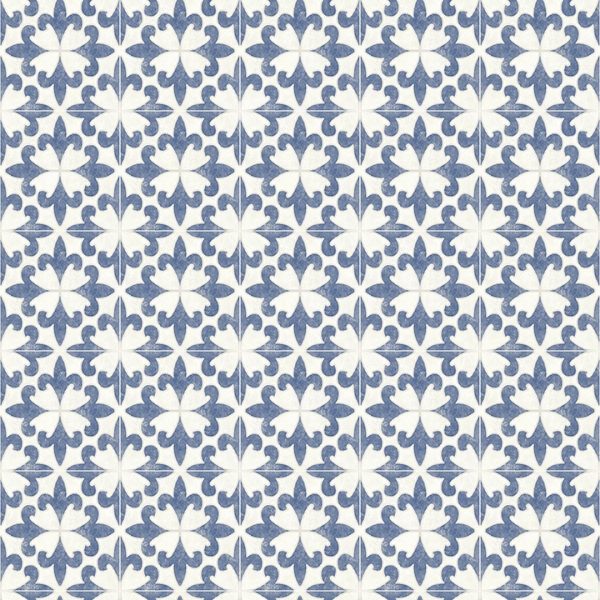 Picture of Remy Blue Fleur Tile Wallpaper
