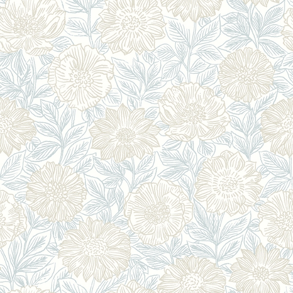 Picture of Faustin Neutral Floral Wallpaper