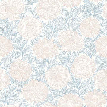 Picture of Faustin Blush Floral Wallpaper