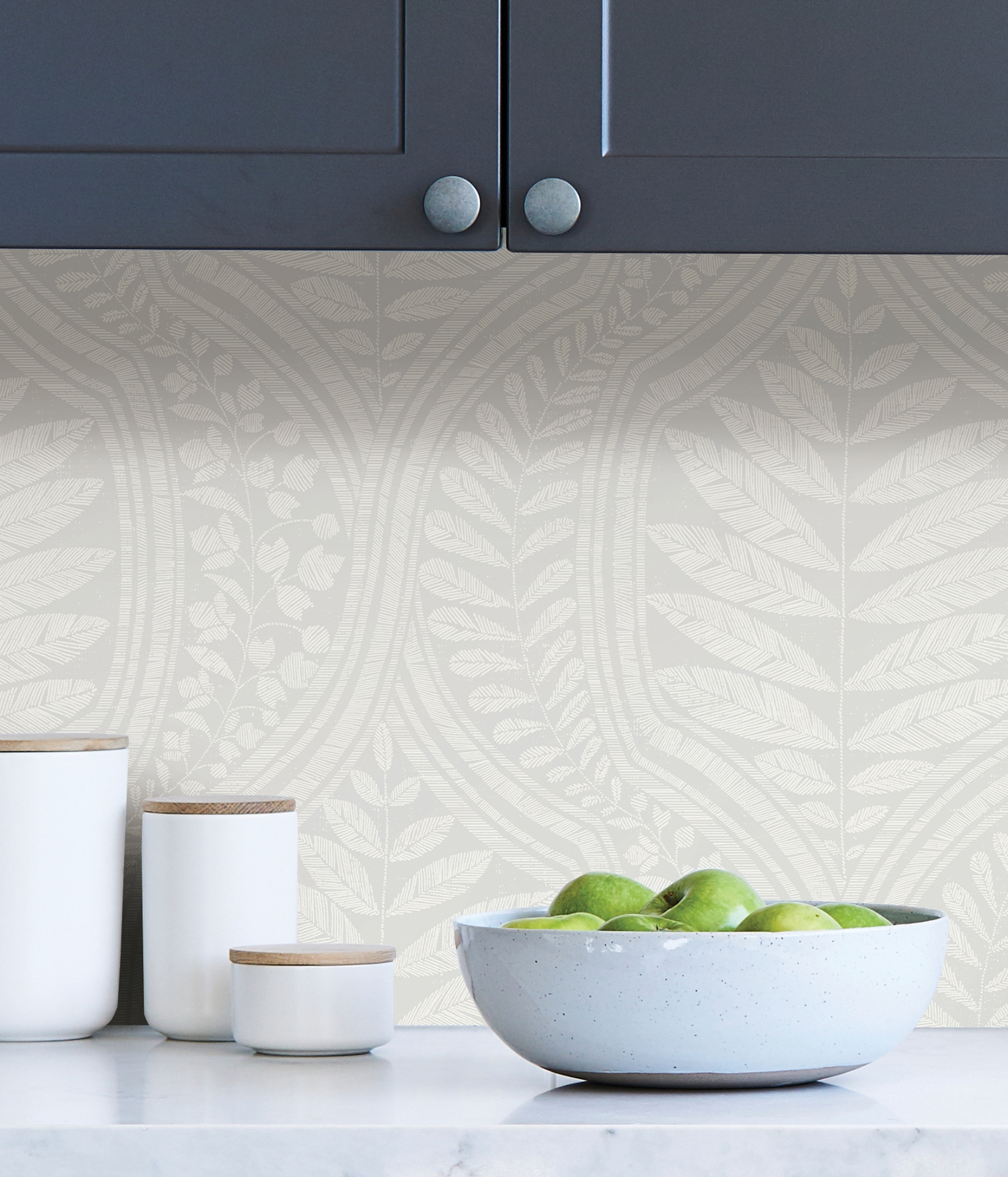 SLS3982 Grey Foliate Peel and Stick Wallpaper by Scott Living