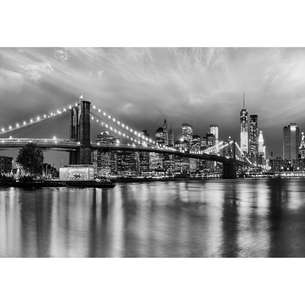 Picture of Brooklyn Black & White Wall Mural