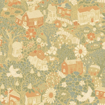 Picture of Bygga Bo Butter Woodland Village Wallpaper
