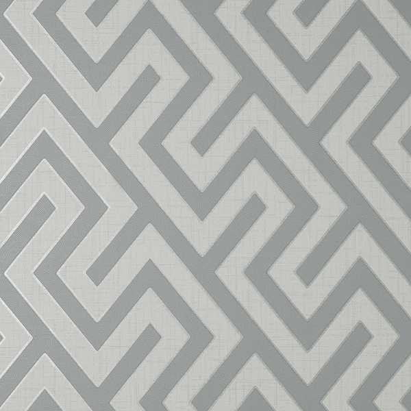 Picture of Meander Light Grey Geo Wallpaper