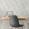 Picture of Larson Grey Floral Wallpaper