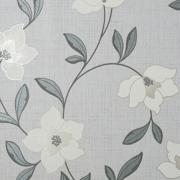 Picture of Larson White Floral Wallpaper