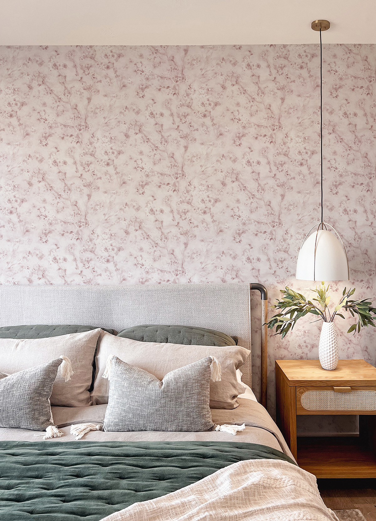 ATS4736 Blush Hana Flower Peel and Stick Wallpaper by Ashley Stark