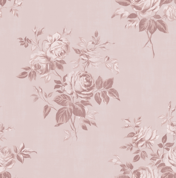 Picture of Blush Rosecliff Flower Peel and Stick Wallpaper