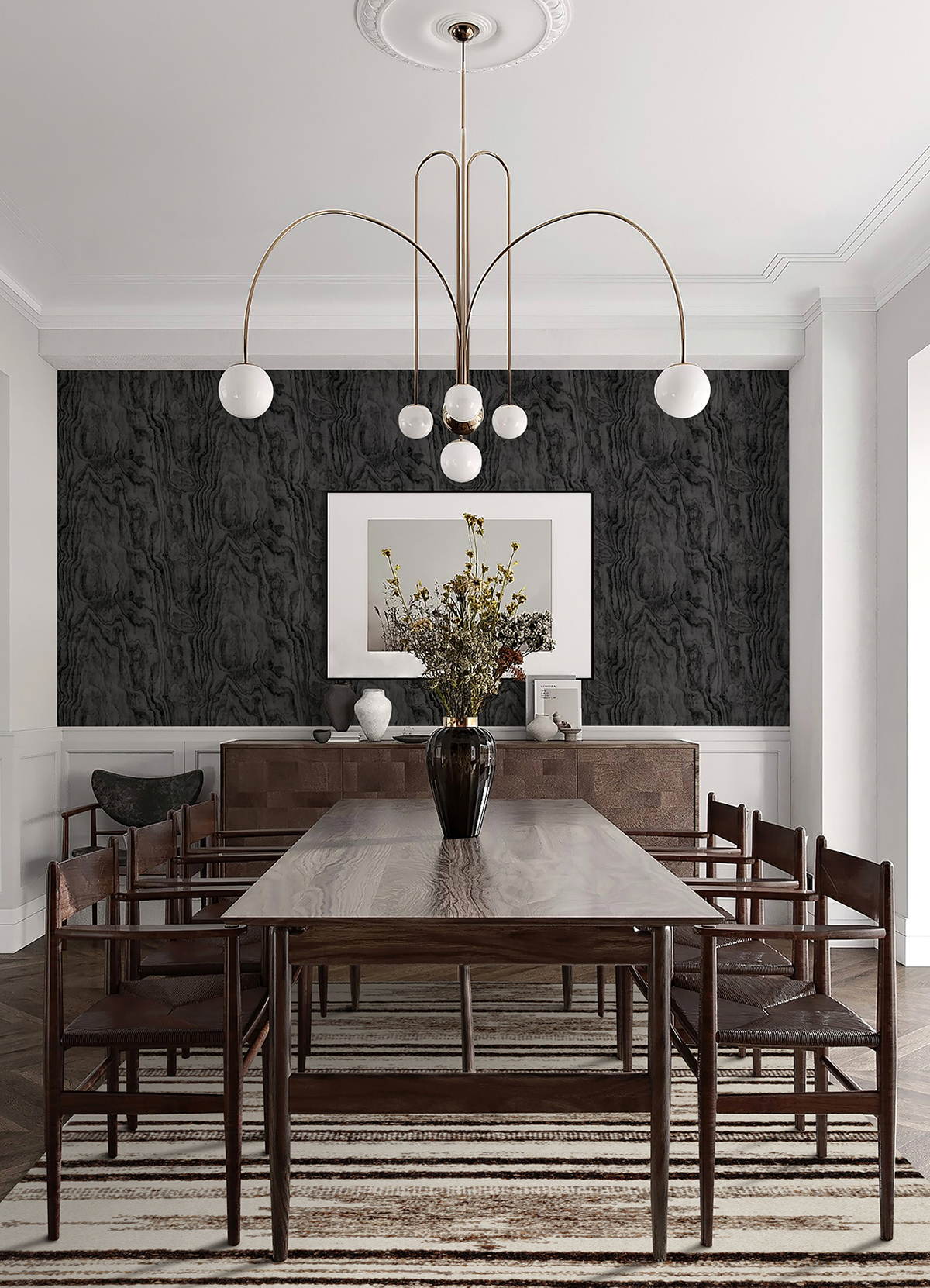 ATS4743 - Black Sloane Wood Peel and Stick Wallpaper - by Ashley Stark