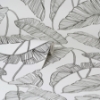 Picture of Black Linear Leaves Peel and Stick Wallpaper