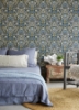 Picture of Lila Periwinkle Strawberry Floral Wallpaper