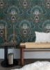 Picture of Nasrin Blueberry Damask Wallpaper