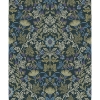 Picture of Lila Periwinkle Strawberry Floral Wallpaper