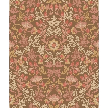 Picture of Lila Pink Strawberry Floral Wallpaper