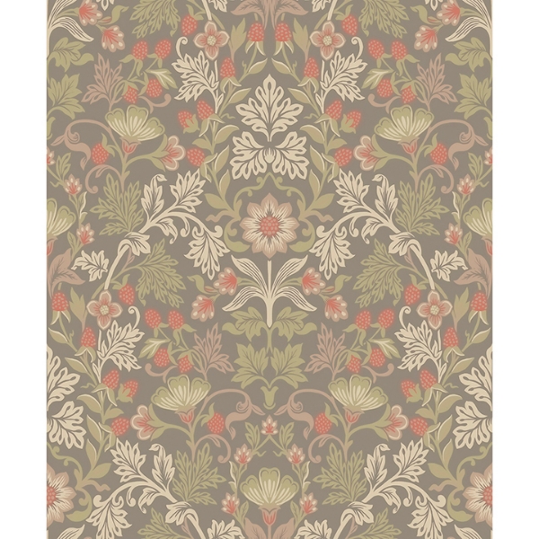 Picture of Lila Moss Strawberry Floral Wallpaper