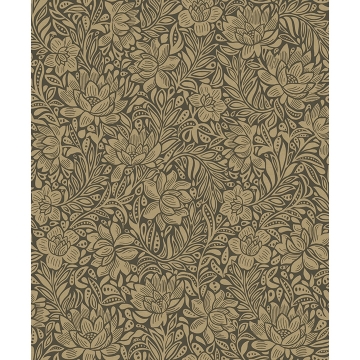 Picture of Zahara Chocolate Floral Wallpaper