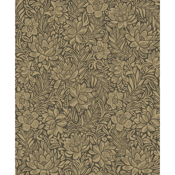316022 - Zahara Chocolate Floral Wallpaper - by Eijffinger