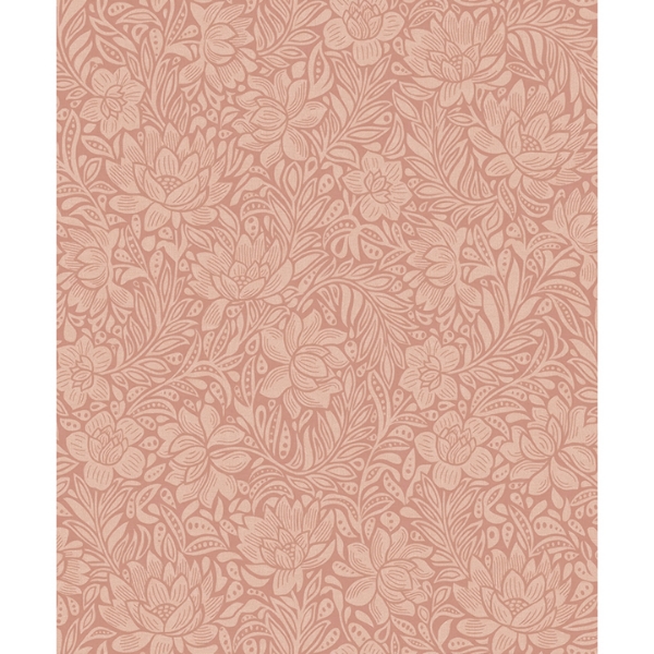 Picture of Zahara Coral Floral Wallpaper