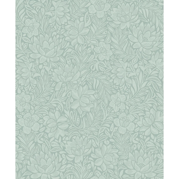 Picture of Zahara Seafoam Floral Wallpaper