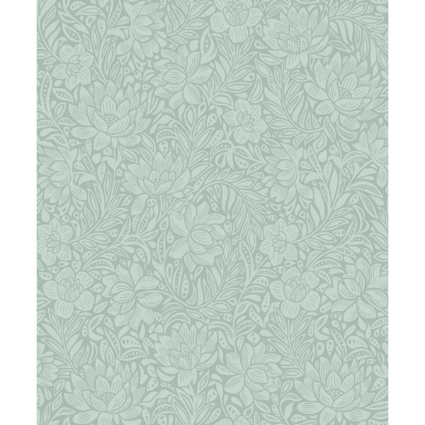 Picture of Zahara Seafoam Floral Wallpaper