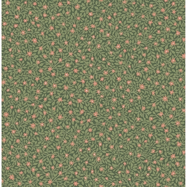 Picture of Marguerite Green Floral Wallpaper